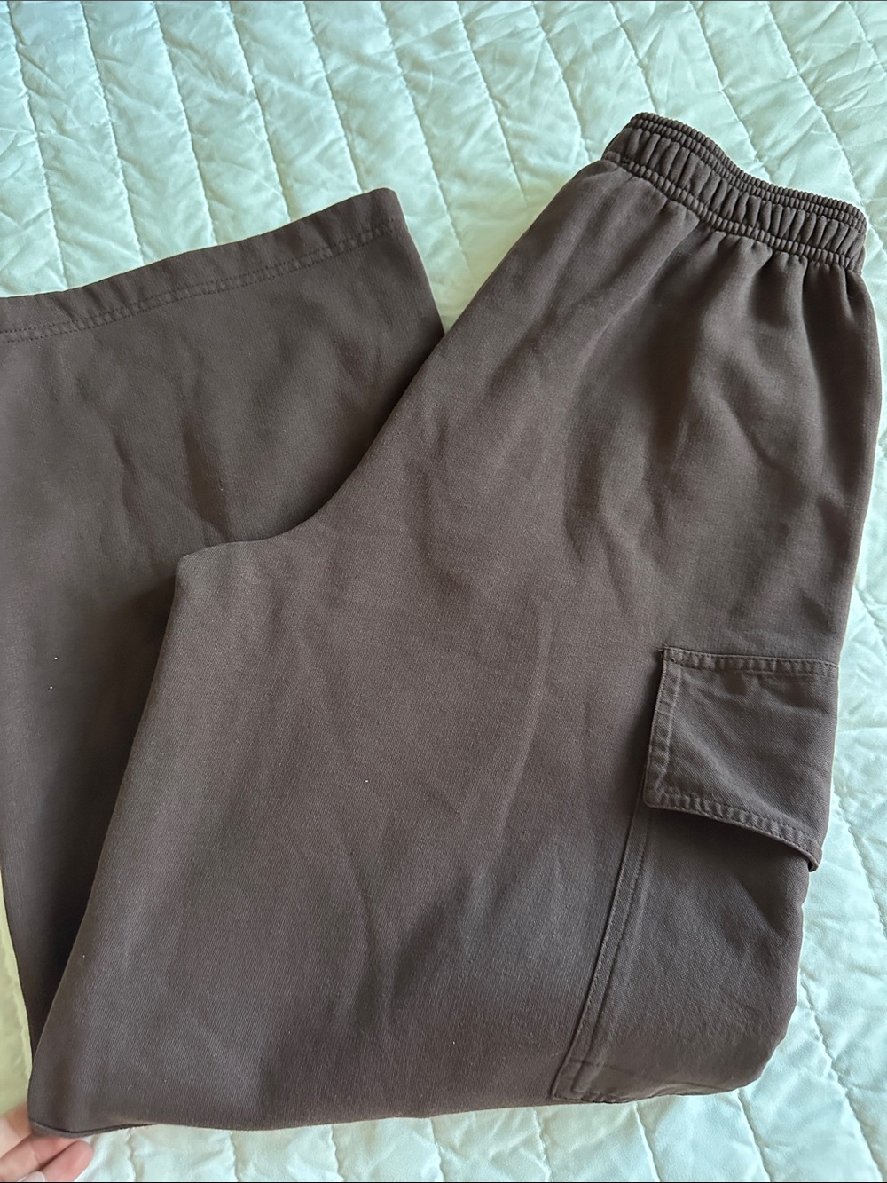 Zara Brown Women's Cargo Pants with Hem Zippers - Picture 6 of 6